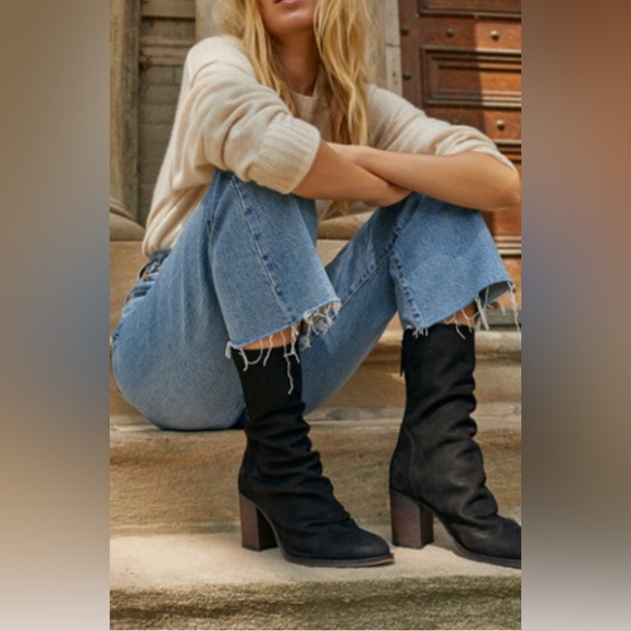 Free People Elle Block Heel Boots - Picture 1 of 8